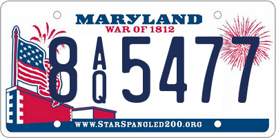 MD license plate 8AQ5477