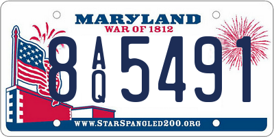 MD license plate 8AQ5491