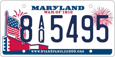 MD license plate 8AQ5495