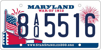 MD license plate 8AQ5516