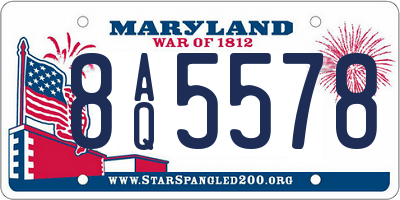 MD license plate 8AQ5578