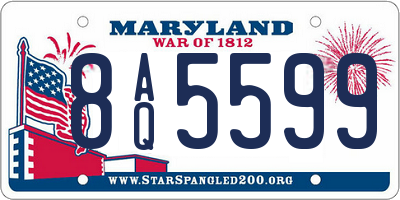 MD license plate 8AQ5599
