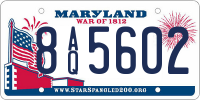 MD license plate 8AQ5602