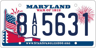 MD license plate 8AQ5631