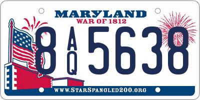 MD license plate 8AQ5638