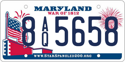 MD license plate 8AQ5658