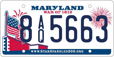 MD license plate 8AQ5663
