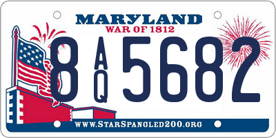 MD license plate 8AQ5682