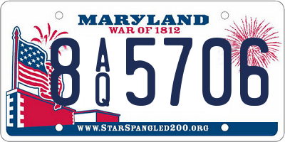 MD license plate 8AQ5706