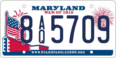MD license plate 8AQ5709