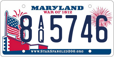 MD license plate 8AQ5746