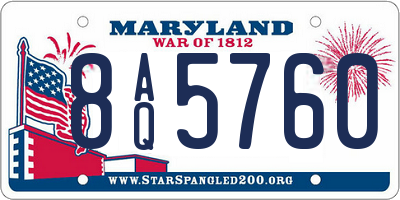 MD license plate 8AQ5760