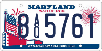 MD license plate 8AQ5761