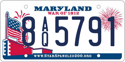 MD license plate 8AQ5791