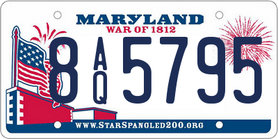 MD license plate 8AQ5795