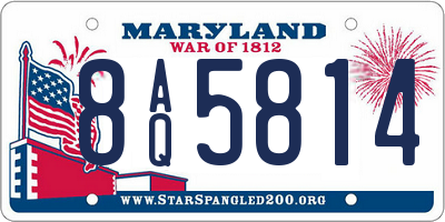 MD license plate 8AQ5814
