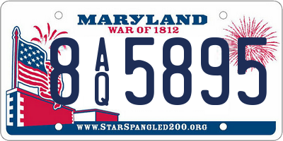 MD license plate 8AQ5895