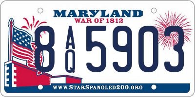 MD license plate 8AQ5903