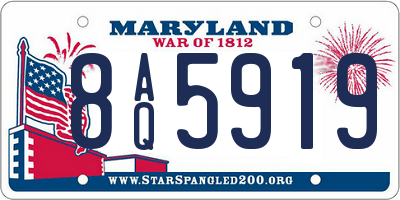 MD license plate 8AQ5919