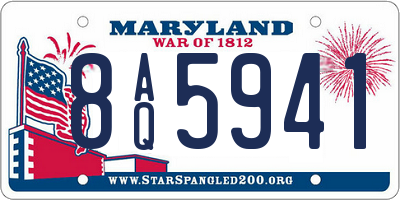 MD license plate 8AQ5941