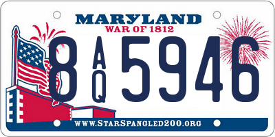 MD license plate 8AQ5946