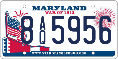 MD license plate 8AQ5956