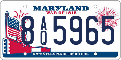 MD license plate 8AQ5965