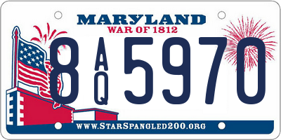 MD license plate 8AQ5970