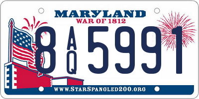 MD license plate 8AQ5991
