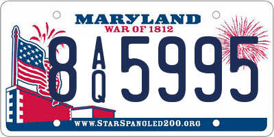 MD license plate 8AQ5995