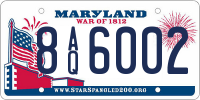 MD license plate 8AQ6002