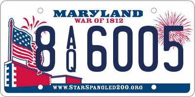MD license plate 8AQ6005