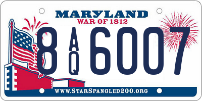 MD license plate 8AQ6007