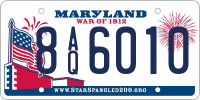 MD license plate 8AQ6010