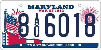 MD license plate 8AQ6018