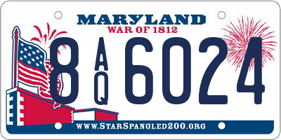 MD license plate 8AQ6024
