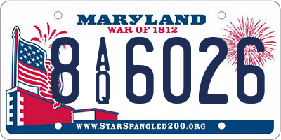 MD license plate 8AQ6026