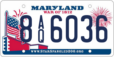 MD license plate 8AQ6036