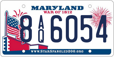 MD license plate 8AQ6054