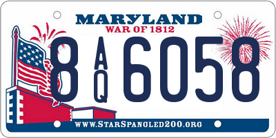MD license plate 8AQ6058