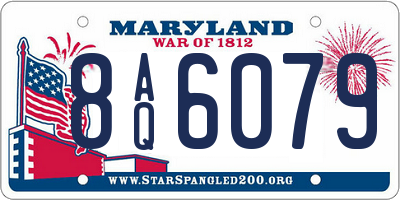 MD license plate 8AQ6079