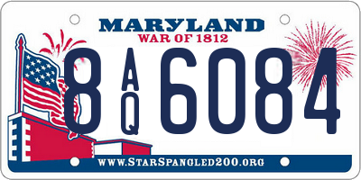 MD license plate 8AQ6084
