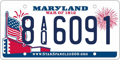 MD license plate 8AQ6091