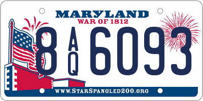 MD license plate 8AQ6093