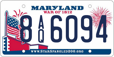 MD license plate 8AQ6094