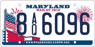 MD license plate 8AQ6096