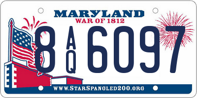 MD license plate 8AQ6097