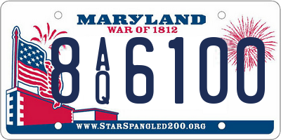 MD license plate 8AQ6100