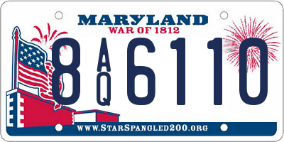 MD license plate 8AQ6110