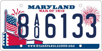 MD license plate 8AQ6133